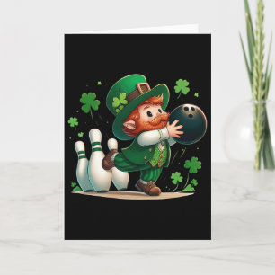 Kobold beim Bowling St. Patrick's Day Shamro Karte