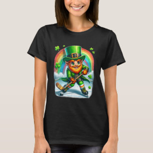 Kobold beim Eishockeyspiel am St. Patrick's Day T-Shirt