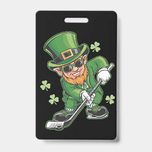 Kobold beim Hockeyspiel St. Patrick's Day Irisch Ausweis