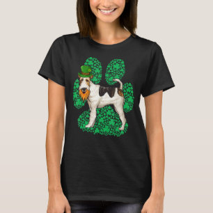 Kobold-Drahthaar-Foxterrier-St.-Patricks-Tag-Shamr T-Shirt