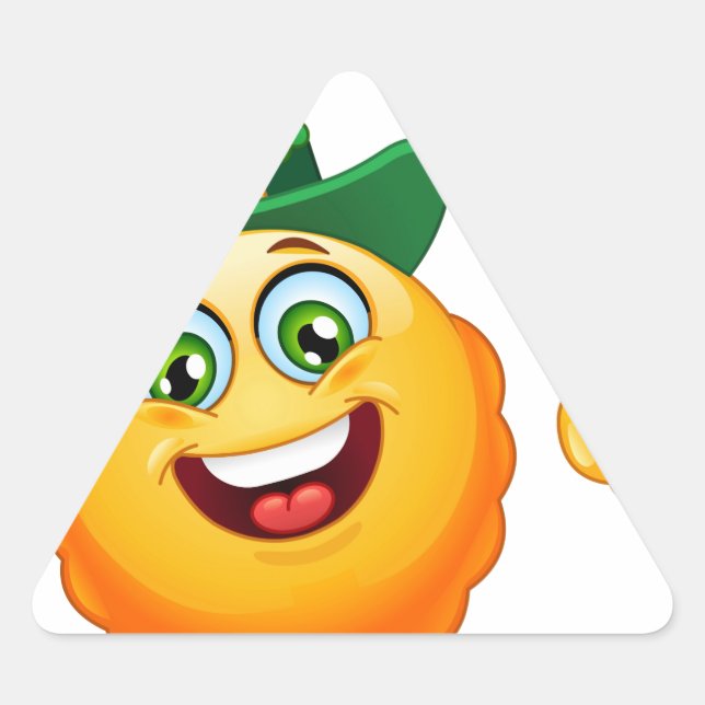 Kobold Emoji Dreieckiger Aufkleber (Vorderseite)