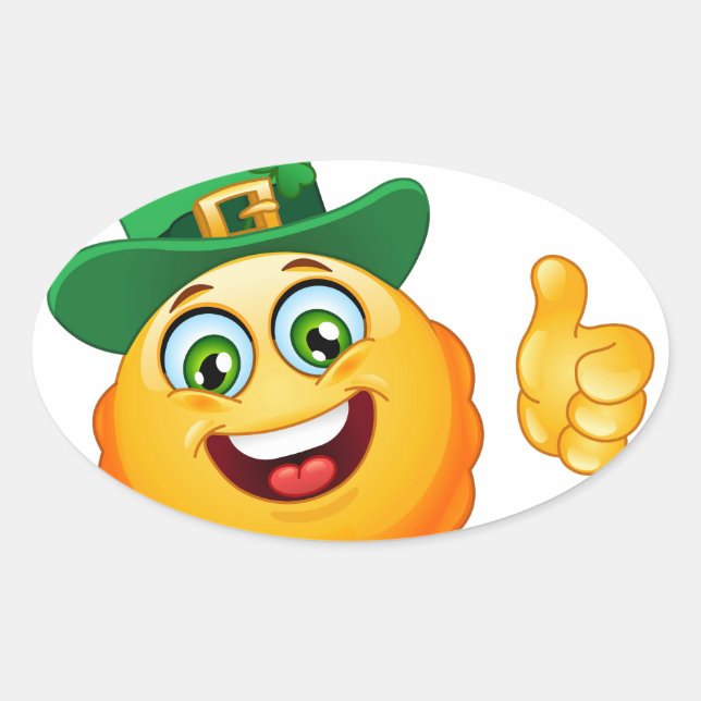 Kobold Emoji Ovaler Aufkleber (Vorderseite)