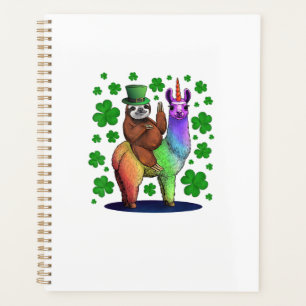Kobold Faultier Reitet Lama Einhorn St Patricks  Planer