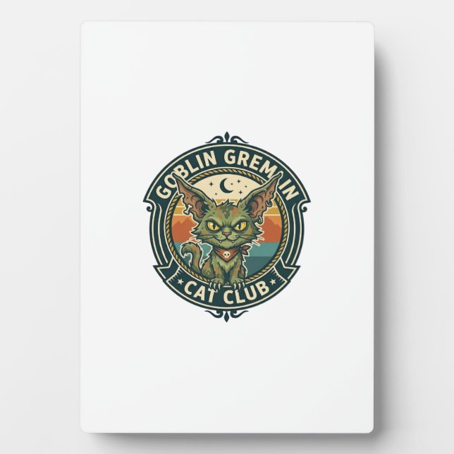 Kobold Gremlin Katze Süße Kitty Design - Kobold Gr Fotoplatte (Vorderseite)