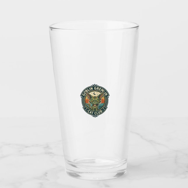 Kobold Gremlin Katze Süße Kitty Design - Kobold Gr Glas (Vorderseite)