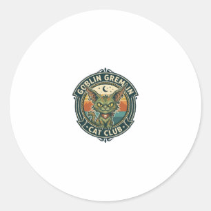 Kobold Gremlin Katze Süße Kitty Design - Kobold Gr Runder Aufkleber