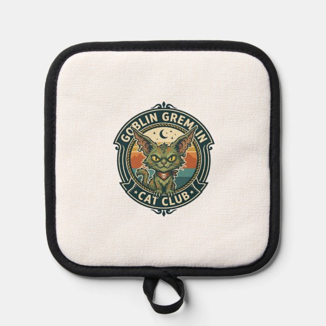 Kobold Gremlin Katze Süße Kitty Design - Kobold Gr Topflappen (Vorderseite)
