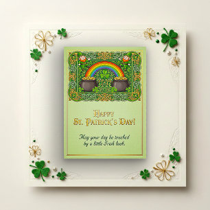 Kobold-Keltischer Knoten Regenbogen St. Patrick's Feiertagskarte