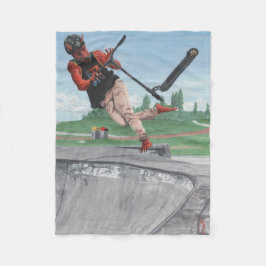 Kobold Kick Scooter Fantasy Art Fleece Blanket