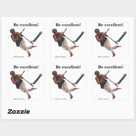 Kobold Kick Scooter Fantasy Art Square Stickers