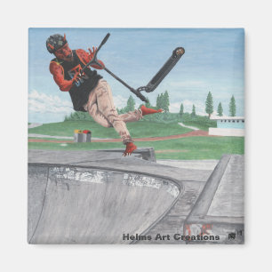 Kobold Kick Scooter Fantasy Kühlschrank Magnet