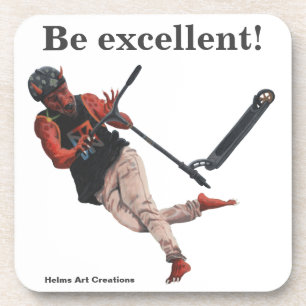Kobold Kick Scooter Trick Fantasy Plastic Unterset Getränkeuntersetzer
