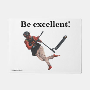 Kobold Kick Scooter Tricks Fantasy Art Door Mat Fußmatte
