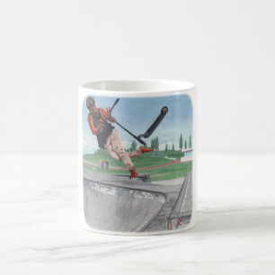 Kobold Kick Scooter Tricks Fantasy Art Kaffee Tass Kaffeetasse