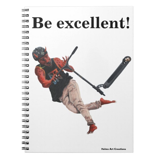 Kobold Kick Scooter Tricks Fantasy Spirituosen Not Notizblock (Vorderseite)