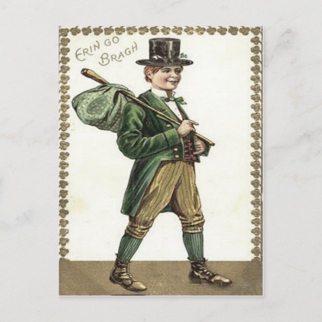 Kobold-Kleeblatt-Hobo-Bündel Postkarte (Vorderseite)