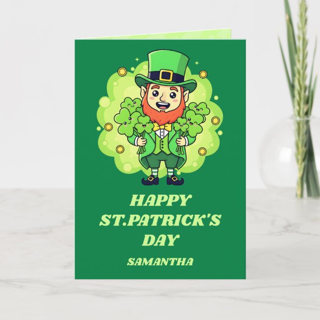 Kobold-Liebe St. Patrick's Day Karte (Vorderseite)