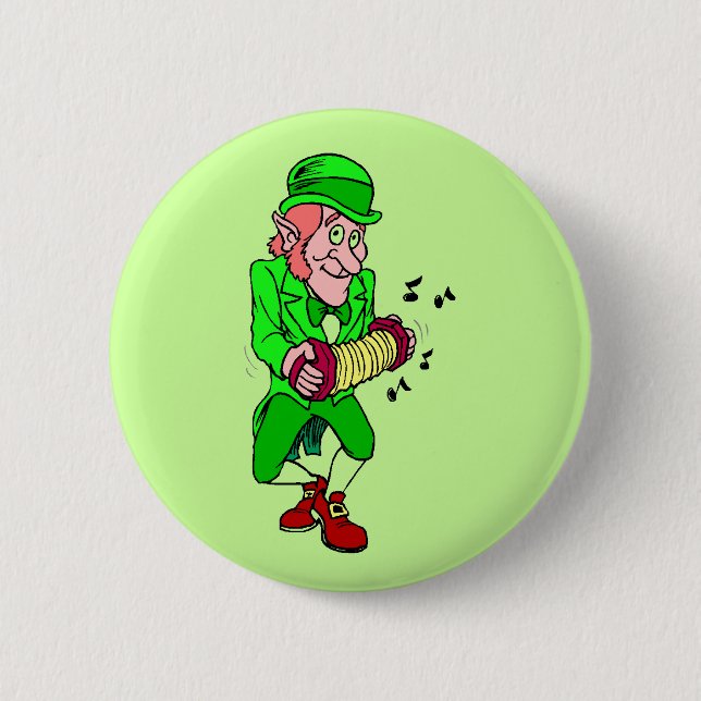 Kobold mit Akkordeonknopf Button (Vorderseite)