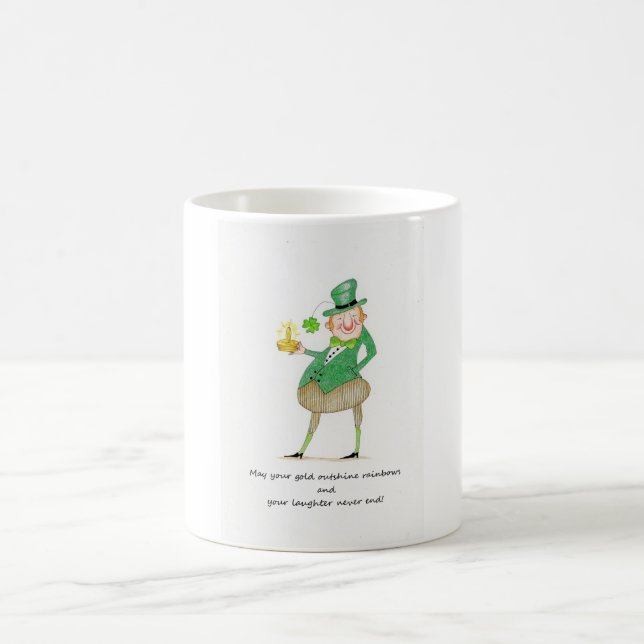 Kobold mit Goldmünzen Kaffeetasse (Mittel)