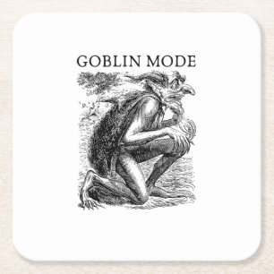 Kobold-Modus Goblincore Vintage-Ästhetik Lustig Au Rechteckiger Pappuntersetzer