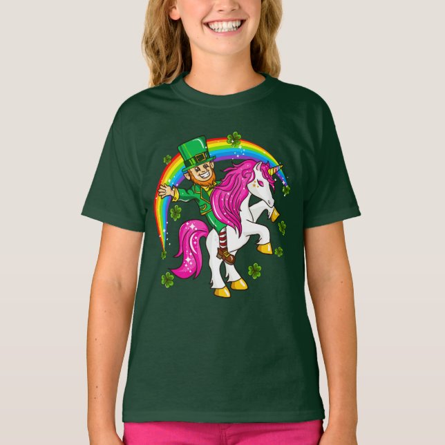 Kobold-ReitEinhorn St. Patricks Tages T-Shirt (Vorderseite)
