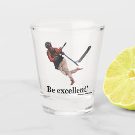 Kobold Scooter Tricks Fantasy Art Shooting Glass Schnapsglas