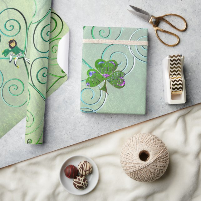Kobold-Shamrock-Geschenkpapier Geschenkpapier (Kunsthandwerk)