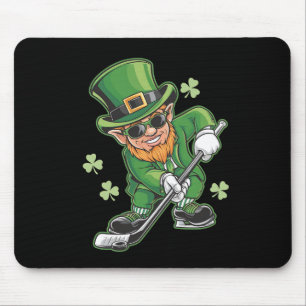 Kobold spielt Hockey St. Patrick's Day Irisch Mousepad