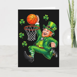 Kobold spielt Skelett St. Patrick's Day Sport Me Karte