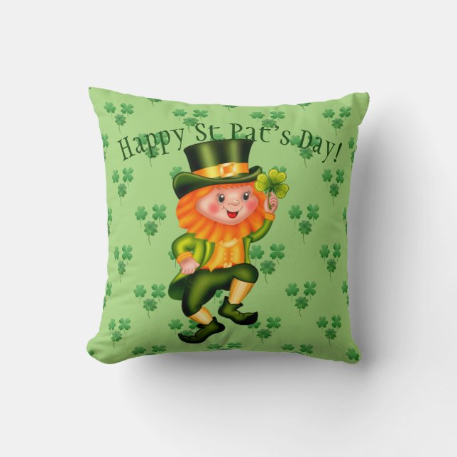 Kobold-St Patrick Tag Kissen (Vorderseite)