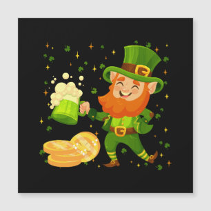 Kobold trinkt Bier St. Patrick's Day Magnetkarte