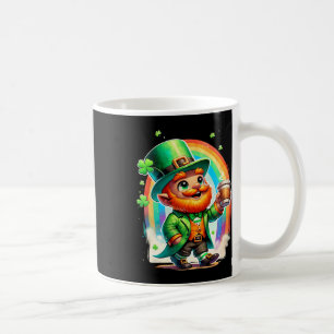 Kobold trinkt Kaffee Irischer St. Patrick's Day Kaffeetasse