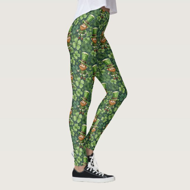 Kobold und Kleeblätter-ID1021 Leggings (Rechts)