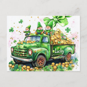 Kobolde auf LKW-Blätter Postkarte