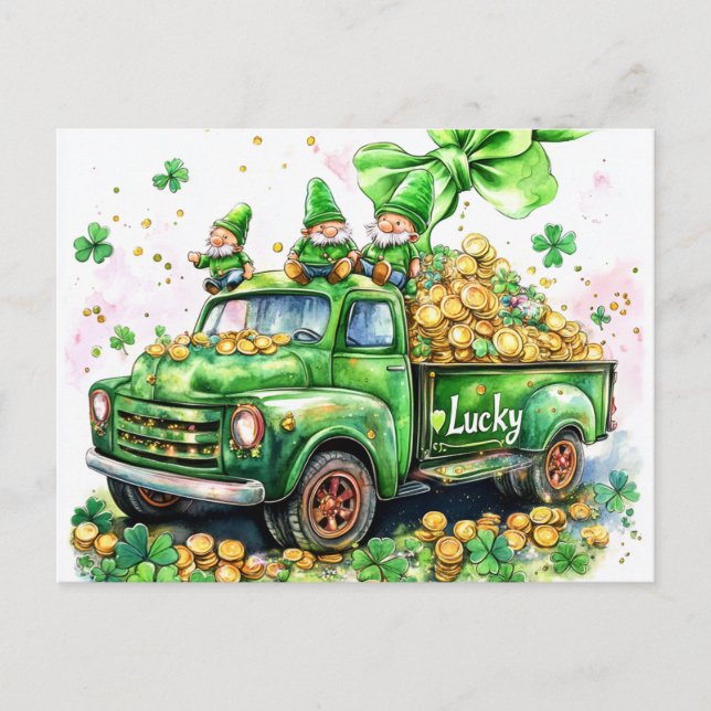 Kobolde auf LKW-Blätter Postkarte (Vorderseite)