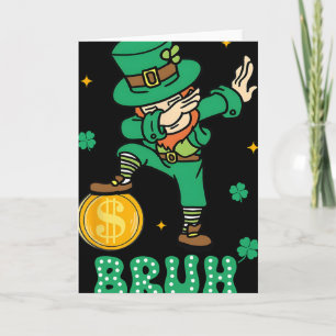 Kobolde Dabbing St Patricks Day Bruh Teens Junge Karte