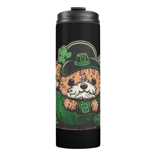 Koboldsticker, St. Patrick’s Day. Thermosbecher (Vorderseite)