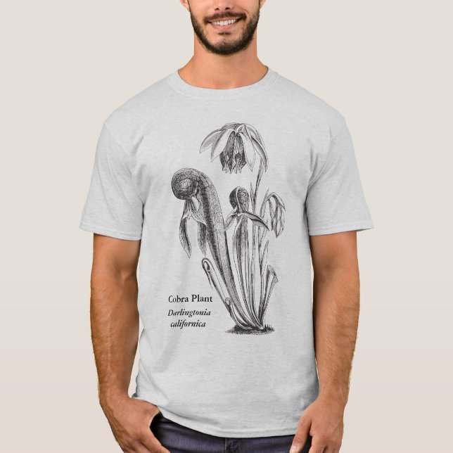 Kobra-Pflanzen-botanische Kunst T-Shirt (Vorderseite)