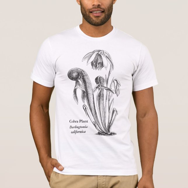 Kobra-Pflanzen-botanische Kunst T-Shirt (Vorderseite)