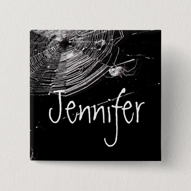 Kobrenne und weiße Spinnen Button (Vorderseite)