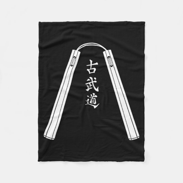 Kobudo Nunchaku T Shirt  Fleecedecke (Vorderseite)
