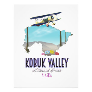 Kobuk Valle Alaska Nationalpark Karte Fotodruck