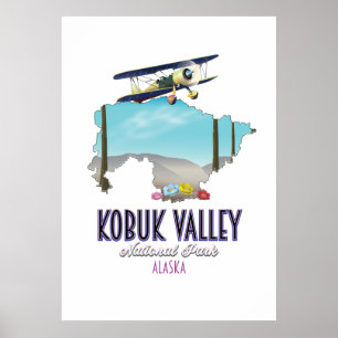 Kobuk Valley Alaska Nationalpark Karte Poster