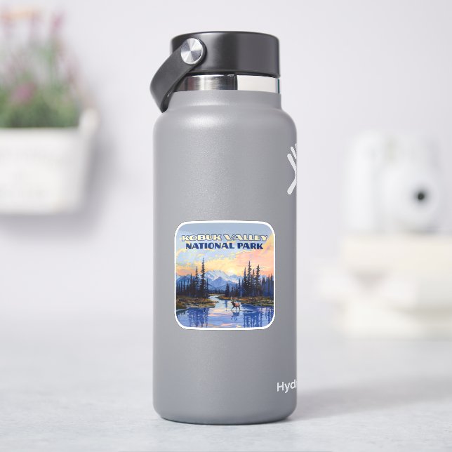 Kobuk Valley Nationalpark Alaska Karibik Vintag Aufkleber (HydroFlask)