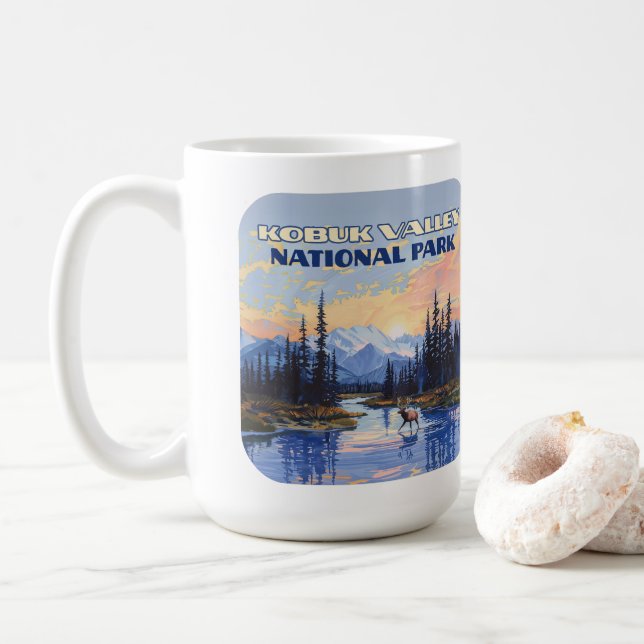Kobuk Valley Nationalpark Alaska Karibik Vintag Kaffeetasse (Mit Donut)
