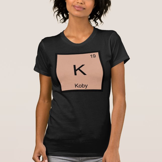 Koby Name Chemistry Element Periodische Tabelle T-Shirt (Vorderseite)