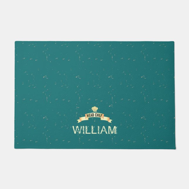 Koch aquamariner Name Door Mat Fußmatte (Vorderseite)