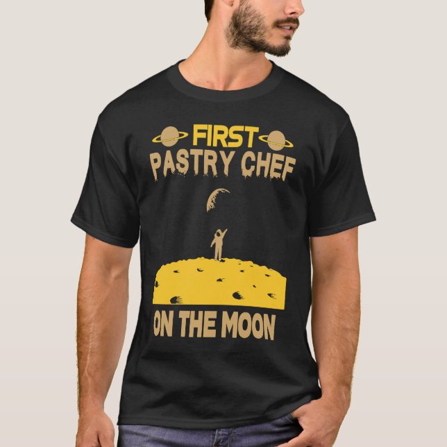 Koch auf dem Mond T-Shirt (Vorderseite)