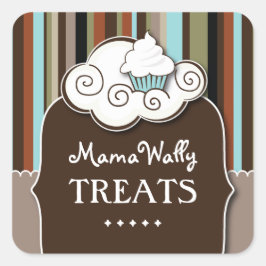 Koch-Aufkleber für dekorative Konditorei Quadratischer Aufkleber