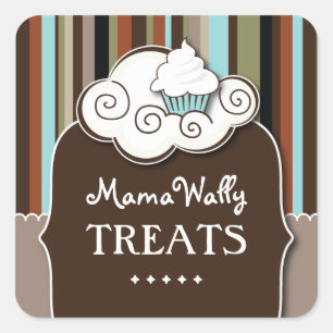 Koch-Aufkleber für dekorative Konditorei Quadratischer Aufkleber